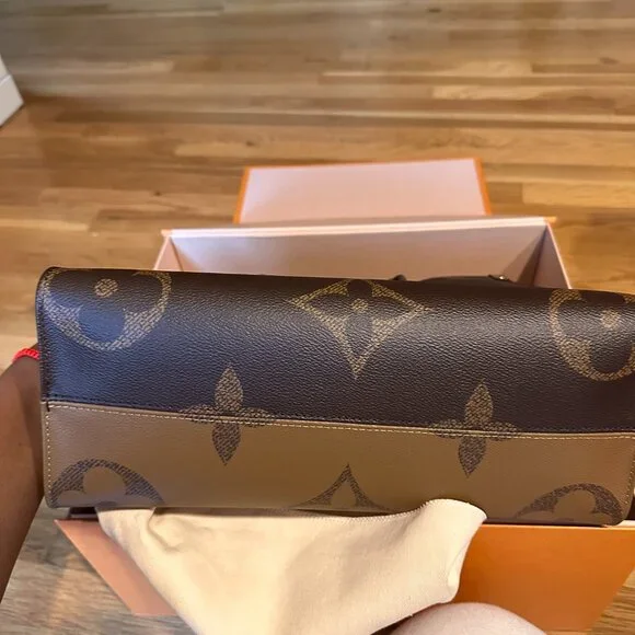 Louis Vuitton On The Go Tote MM Brown Monogram Reverse Leather - Picture 6 of 6